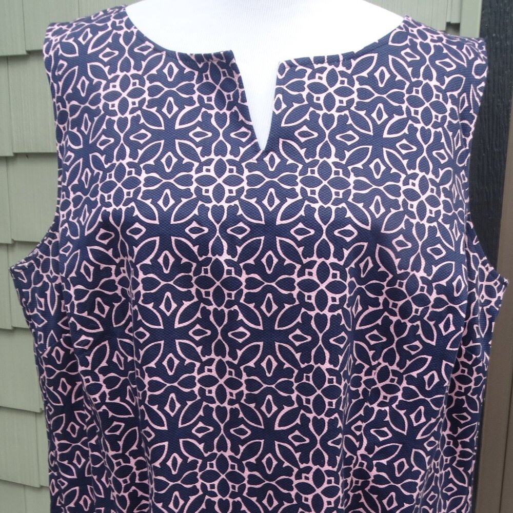 New TALBOTS Plus Size 20W Textured Cotton Sheath Dress, sleeveless $99 - Picture 5 of 7